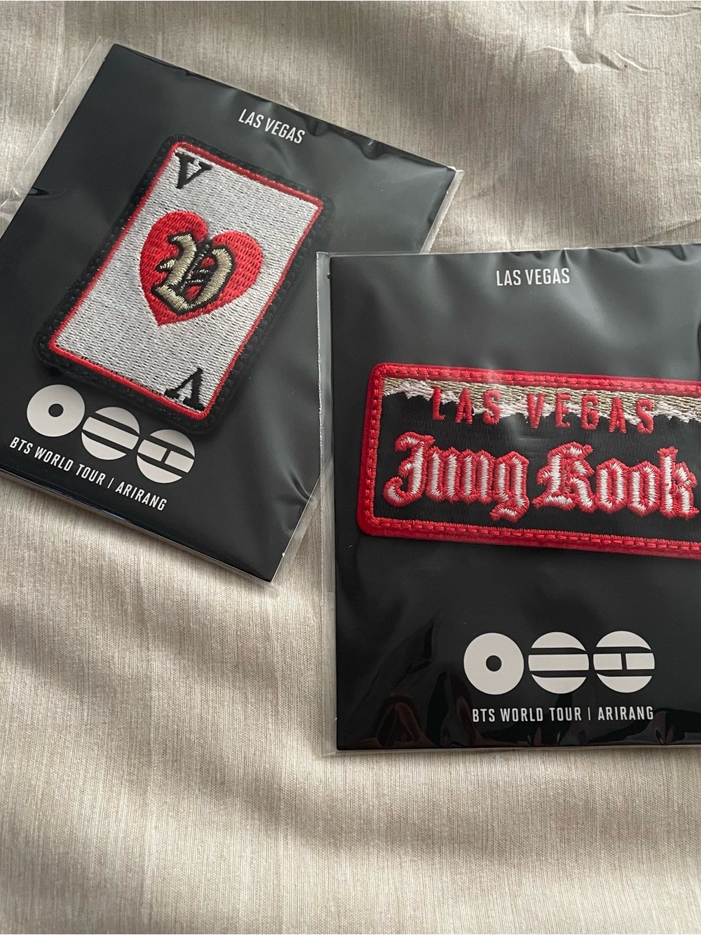 BTS Vegas pop up - JK & V patches